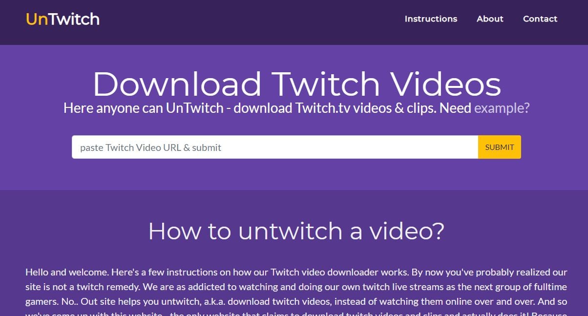 Untwitch: Reviews, Features, Pricing & Download