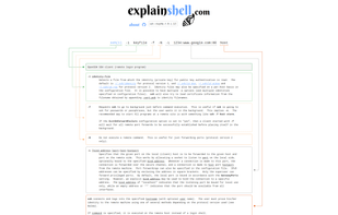 explainshell screenshot 1