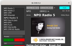 Main window (Qt-DAB 5.2 )