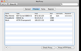 MacProxy screenshot 1