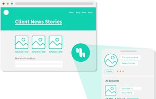 Branded podcast creation made easy
Convert your online published content into a branded company podcast through our platform.
