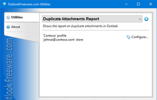 Duplicate Attachments Report for Outlook screenshot 1