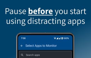 Select distracting apps to pause
