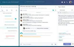 Propose conclusion to capture results of the topic communication. Make a decision, summarise action steps, create procedures, share lessons learned, show initiative.