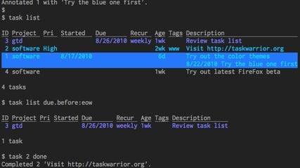 Taskwarrior 1.9.3 Blue Theme