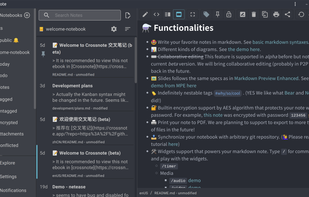 Crossnote screenshot 1