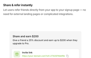 Share & refer instantly