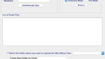 EML to Gmail Importer for Mac screenshot 1