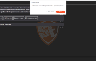 Share your chat link by email. Once your partner is connected, no one else could connect.
