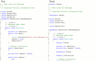 Sample of how NArrange reorganized a file