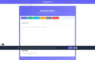 Anotepad Online screenshot 1