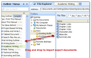 Writing Outliner screenshot 1