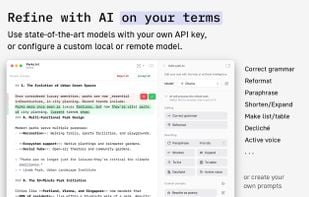 Refine with AI on your terms