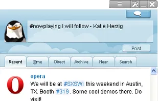 Twitter Opera Widget screenshot 1