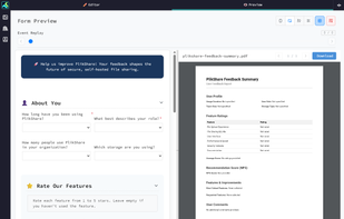 Form preview and PDF