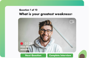 Practice like during a real video interview.