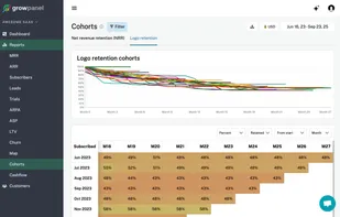 Break down your churn in to cohorts and see how certain customer segments perform over time