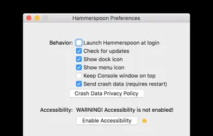 Configuration window