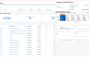 Industry leading ML backed proactive rightsizing and commitment recommendations with engineering tasks, multiple outcome options, and details to justify them.