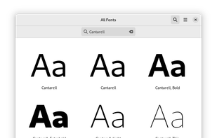 Gnome Font Viewer screenshot 1