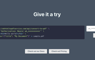 WkHTMLtoPDF Service screenshot 2