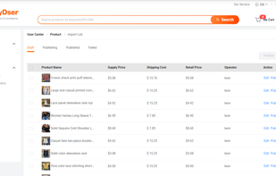 Product publishing page