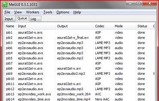 This is the view of all the jobs done and ready to be done. AVS files are not the only supported input. Many others are supported.