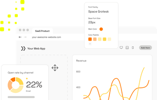 Illustration of Luzmo's embedded analytics for SaaS products