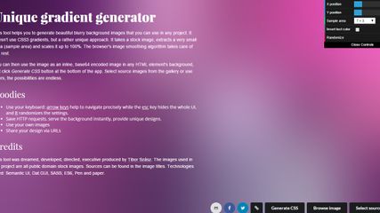 Unique gradient generator screenshot 1