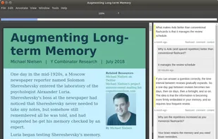 Page annotation including pagemarks, comments, and flashcards.
