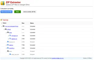 Google drive open source ZIP EXTRACTOR screenshot 1