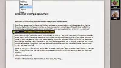 ownCloud Documents screenshot 1