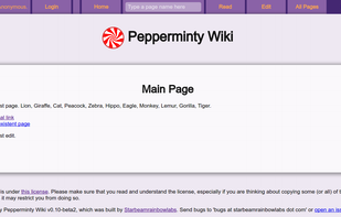 An example main page.