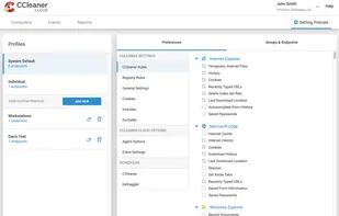 Profiles. Where you can define custom setting profiles for your endpoints.