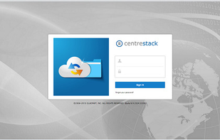web portal login screen