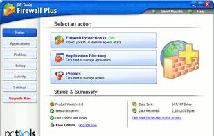 PC Tools Firewall Plus screenshot 1