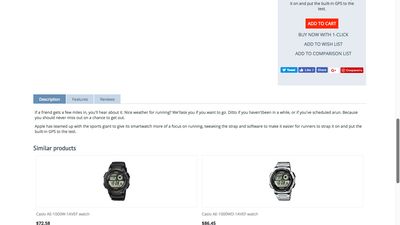 Product detailed page