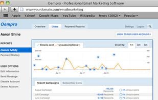 Oempro screenshot 1