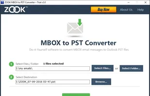ZOOK MBOX to PST Converter screenshot 1