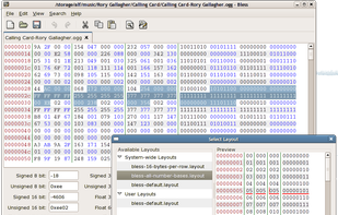 A more unusual layout and the layout selection dialog.