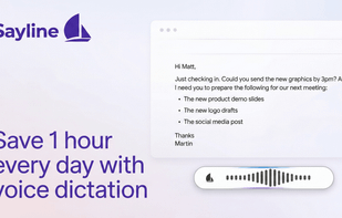 Save 1 hour every day with voice dictation using Sayline