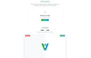 PNG vs SVG comparison showing conversion quality