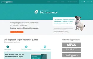 Online quotes for pet, life and renters insurance