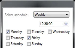 Popup schedule window