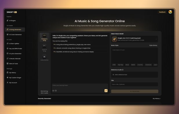 Singify - AI music & song generator