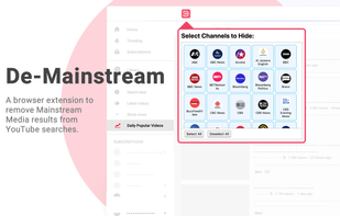 De-Mainstream YouTube™ screenshot 1