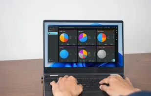 Laptop mockup of Authors Toolbox app