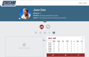 StatCard Sports screenshot 1