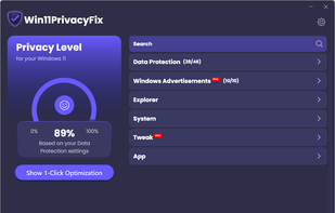 Win11PrivacyFix screenshot 1