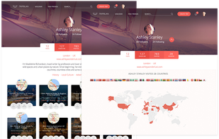 You can access a traveler’s public journals from his profile page.You can directly see what are the places he’s been to on his Check-ins page, organized by city and by attraction type. The check-in page offers an interactive Map for easy exploration. Every traveler has a travel photo album, organizing all his trip pictures by city.